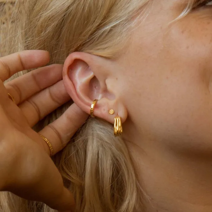 Women Este X Daisy Goddess Daisy London Jewellery Este Lalonde Sisterhood Hoop Earrings 18Ct Gold Plate