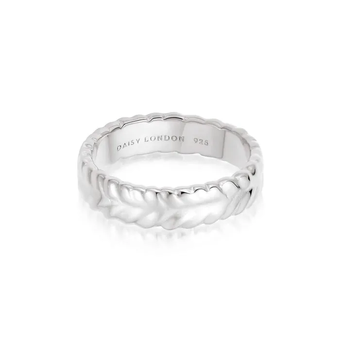 Women Este X Daisy Goddess Daisy London Jewellery Este Lalonde Thea Chunky Stacking Ring Sterling Silver Women Este X Daisy Goddess Daisy London Jewellery Este Lalonde Thea Chunky Stacking Ring Sterling Silver