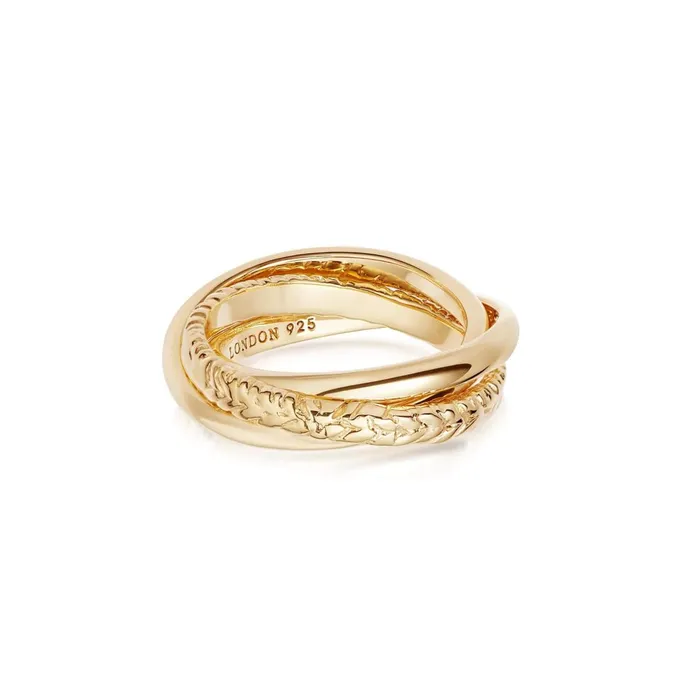 Women Este X Daisy Goddess Daisy London Jewellery Este Lalonde Trinity Ring 18Ct Gold Plate Women Este X Daisy Goddess Daisy London Jewellery Este Lalonde Trinity Ring 18Ct Gold Plate