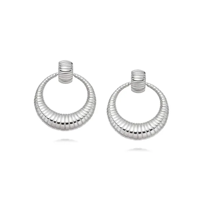 Women Este X Daisy Goddess Daisy London Jewellery Este Lalonde Venus Front Facing Hoop Earrings Sterling Silver Women Este X Daisy Goddess Daisy London Jewellery Este Lalonde Venus Front Facing Hoop Earrings Sterling Silver