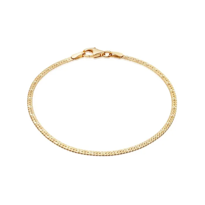 Women Este X Daisy Original Daisy London Jewellery Este Lalonde Flat Snake Chain Bracelet 18Ct Gold Plate Women Este X Daisy Original Daisy London Jewellery Este Lalonde Flat Snake Chain Bracelet 18Ct Gold Plate