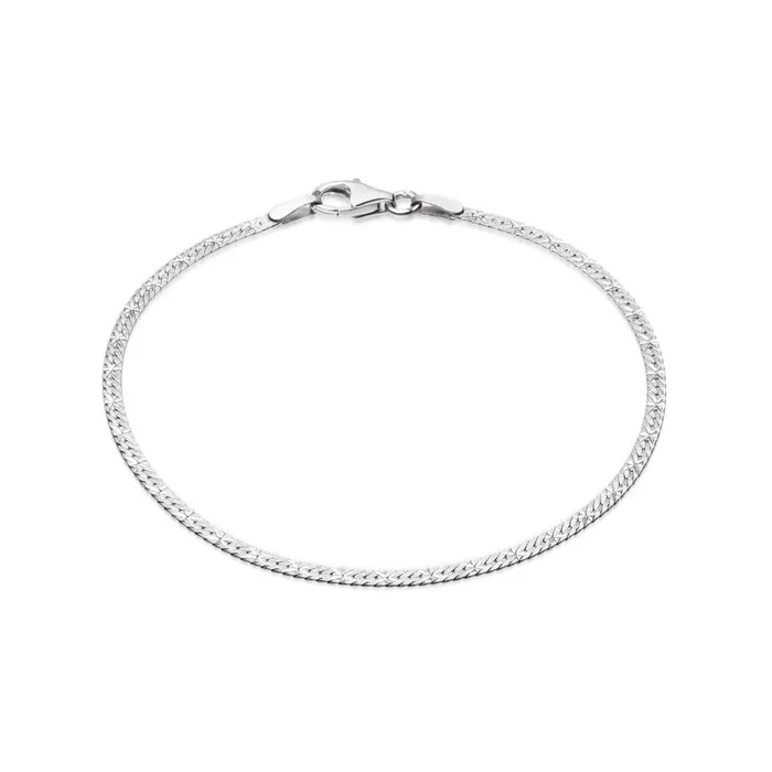 Women Este X Daisy Original Daisy London Jewellery Este Lalonde Flat Snake Chain Bracelet Sterling Silver Women Este X Daisy Original Daisy London Jewellery Este Lalonde Flat Snake Chain Bracelet Sterling Silver