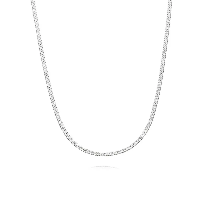 Women Este X Daisy Original Daisy London Jewellery Este Lalonde Long Flat Snake Chain Necklace Sterling Silver Women Este X Daisy Original Daisy London Jewellery Este Lalonde Long Flat Snake Chain Necklace Sterling Silver