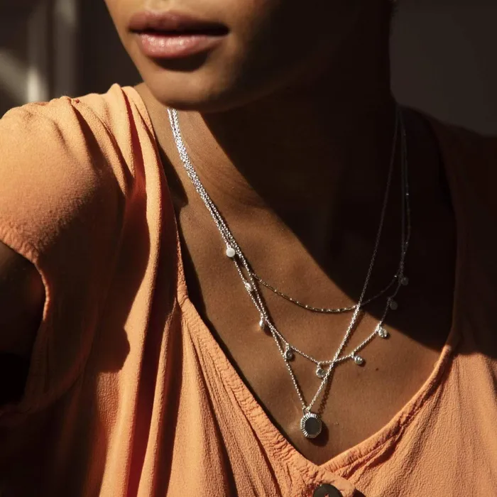 Women Este X Daisy Original Daisy London Jewellery Este Lalonde Mini Octagonal Necklace Sterling Silver