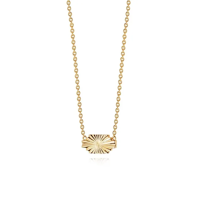 Women Este X Daisy Original Daisy London Jewellery Este Lalonde Mini Sunburst Shield Necklace 18Ct Gold Plate Women Este X Daisy Original Daisy London Jewellery Este Lalonde Mini Sunburst Shield Necklace 18Ct Gold Plate