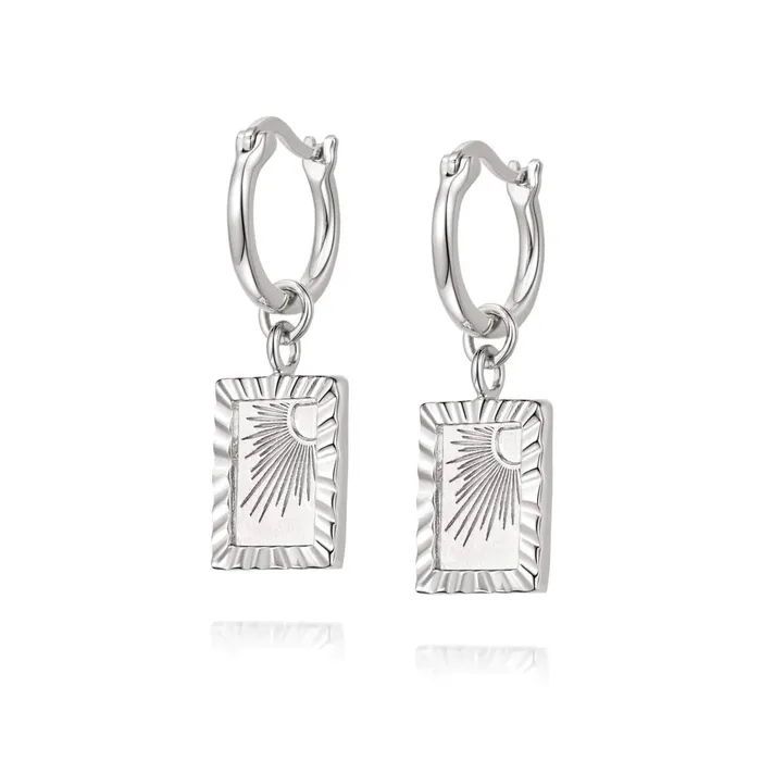 Women Este X Daisy Original Daisy London Jewellery Este Lalonde Rising Sun Frame Charm Earrings Sterling Silver Women Este X Daisy Original Daisy London Jewellery Este Lalonde Rising Sun Frame Charm Earrings Sterling Silver