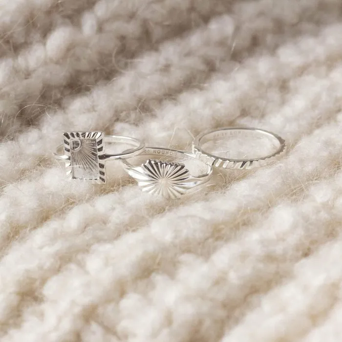 Women Este X Daisy Original Daisy London Jewellery Este Lalonde Rising Sun Frame Ring Sterling Silver