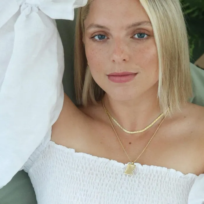 Women Este X Daisy Original Daisy London Jewellery Este Lalonde Short Snake Chain Necklace 18Ct Gold Plate