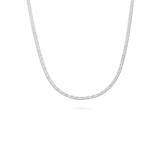 Women Este X Daisy Original Daisy London Jewellery Este Lalonde Short Snake Chain Necklace Sterling Silver Women Este X Daisy Original Daisy London Jewellery Este Lalonde Short Snake Chain Necklace Sterling Silver