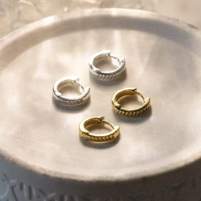 Women Este X Daisy Original Daisy London Jewellery Este Lalonde Sunburst Huggie Earrings Sterling Silver