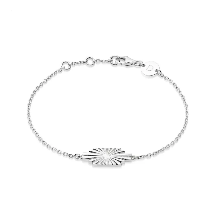 Women Este X Daisy Original Daisy London Jewellery Este Lalonde Sunburst Shield Bracelet Sterling Silver Women Este X Daisy Original Daisy London Jewellery Este Lalonde Sunburst Shield Bracelet Sterling Silver