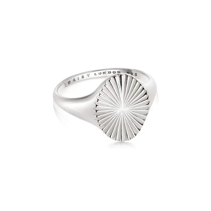 Women Este X Daisy Original Daisy London Jewellery Este Lalonde Sunburst Signet Ring Sterling Silver Women Este X Daisy Original Daisy London Jewellery Este Lalonde Sunburst Signet Ring Sterling Silver
