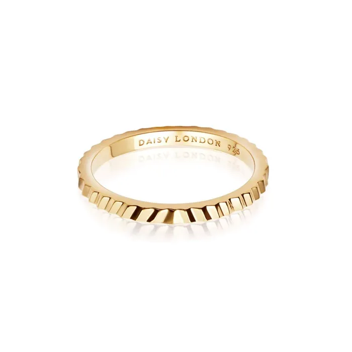 Women Este X Daisy Original Daisy London Jewellery Este Lalonde Sunburst Stacking Ring 18Ct Gold Plate Women Este X Daisy Original Daisy London Jewellery Este Lalonde Sunburst Stacking Ring 18Ct Gold Plate