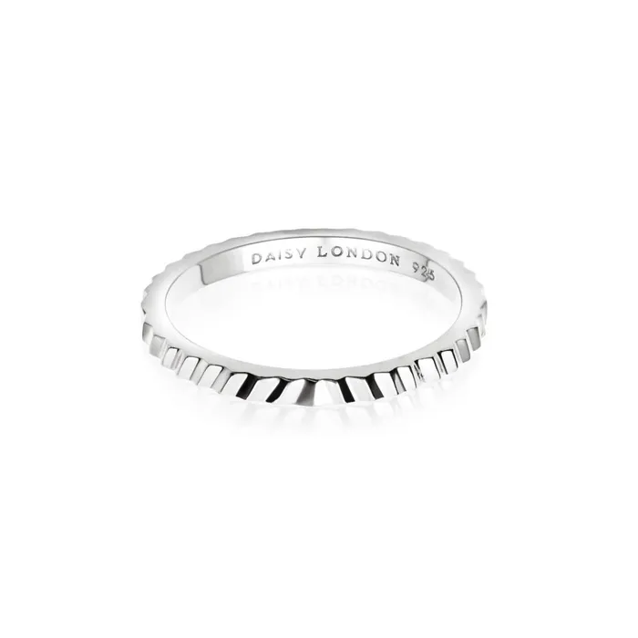 Women Este X Daisy Original Daisy London Jewellery Este Lalonde Sunburst Stacking Ring Sterling Silver Women Este X Daisy Original Daisy London Jewellery Este Lalonde Sunburst Stacking Ring Sterling Silver