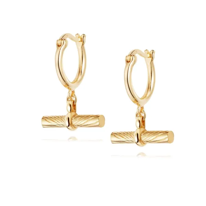 Women Este X Daisy Original Daisy London Jewellery Este Lalonde T Bar Charm Earrings 18Ct Gold Plate Women Este X Daisy Original Daisy London Jewellery Este Lalonde T Bar Charm Earrings 18Ct Gold Plate