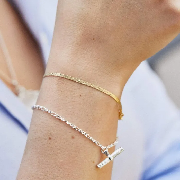 Women Este X Daisy Original Daisy London Jewellery Este Lalonde T Bar Drop Bracelet Sterling Silver