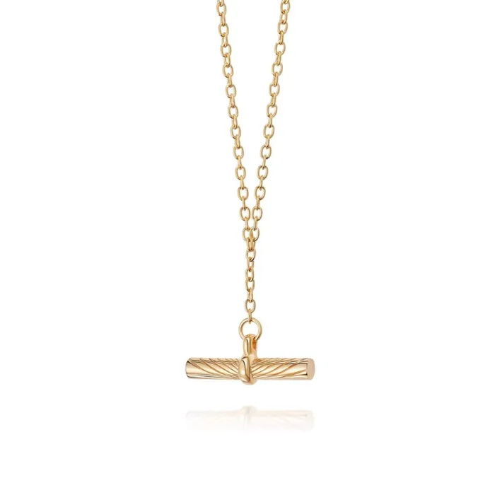 Women Este X Daisy Original Daisy London Jewellery Este Lalonde T Bar Necklace 18Ct Gold Plate Women Este X Daisy Original Daisy London Jewellery Este Lalonde T Bar Necklace 18Ct Gold Plate