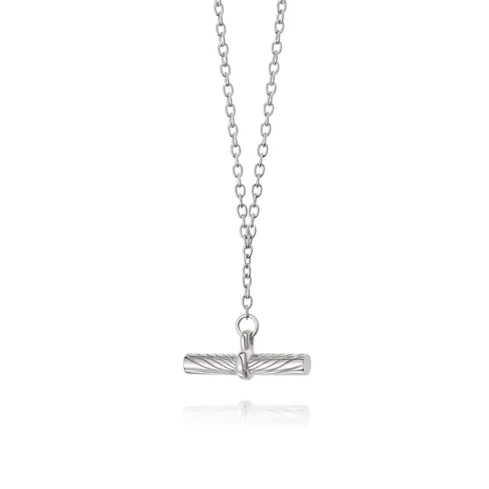 Women Este X Daisy Original Daisy London Jewellery Este Lalonde T Bar Necklace Sterling Silver Women Este X Daisy Original Daisy London Jewellery Este Lalonde T Bar Necklace Sterling Silver