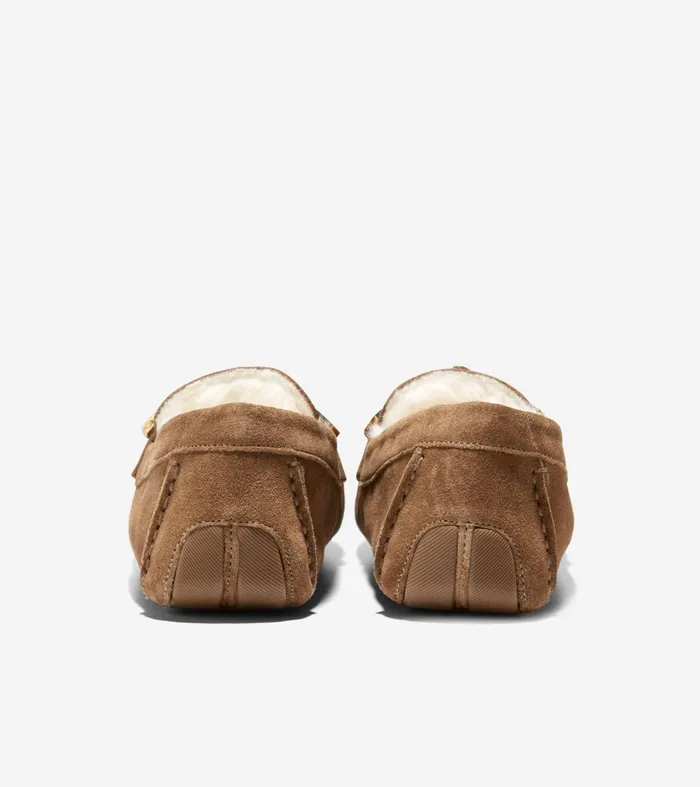 Women Evelyn Bow Drivers Golden Toffee Cole Haan Loafers and Drivers