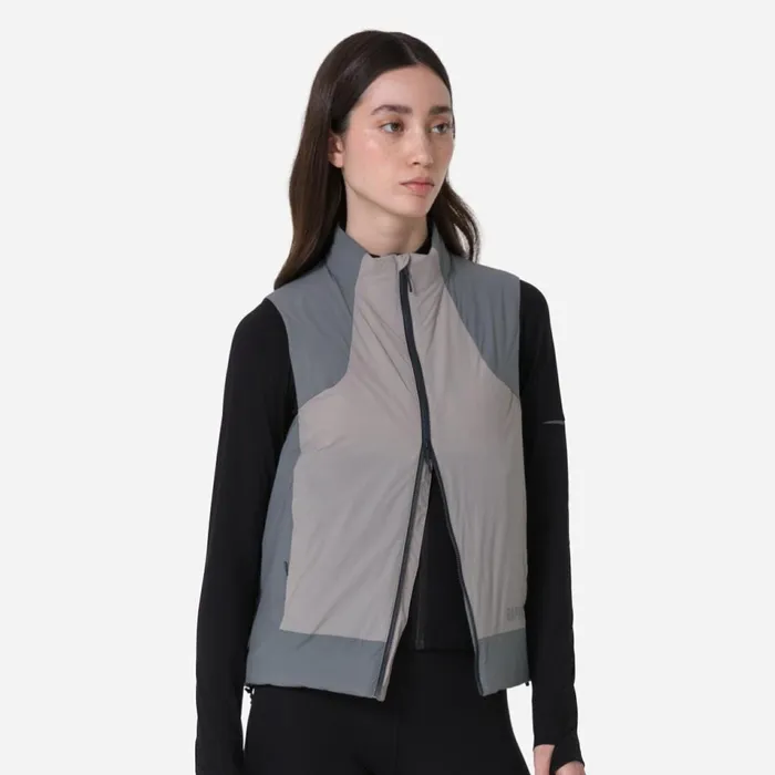 Women Explore Insulated Gilet Navy Purplegrey Purplevulcan Asphaltsage Greyrock Rapha Jackets and Vests