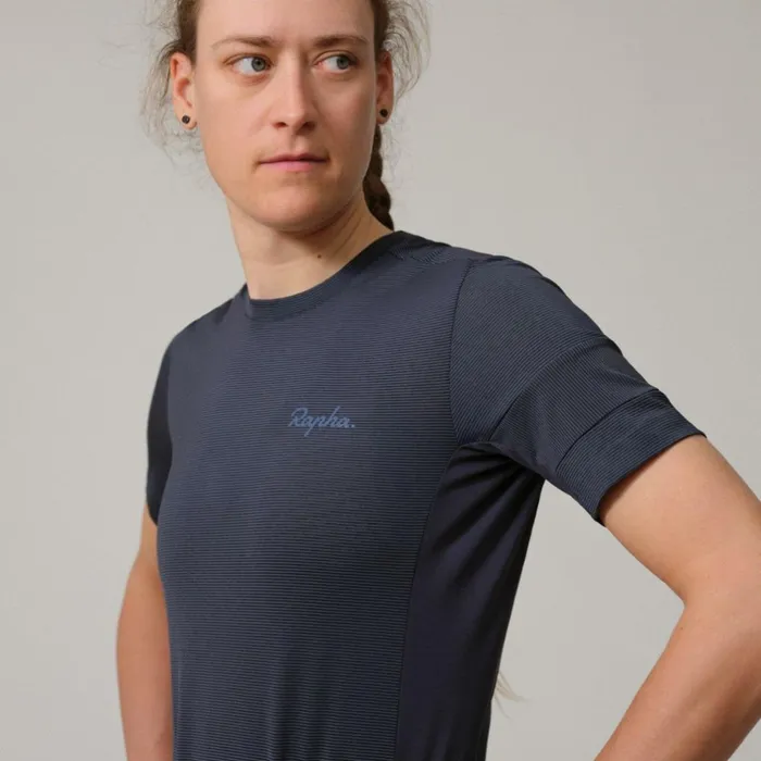 Women Explore Technical TShirt Dark Greystonesea Green Sage Greypale Greendark Green Rapha Archive