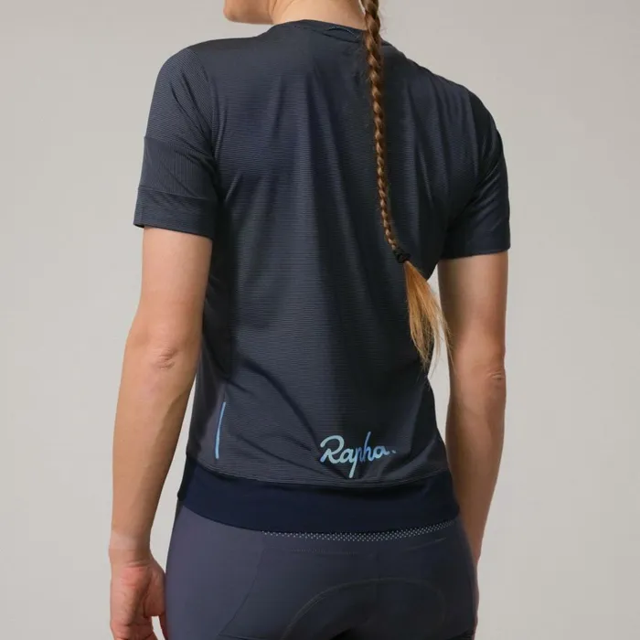 Women Explore Technical TShirt Dark Greystonesea Green Sage Greypale Greendark Green Rapha Archive