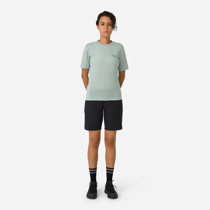 Women Explore Technical TShirt Dark Greystonesea Green Sage Greypale Greendark Green Rapha Archive