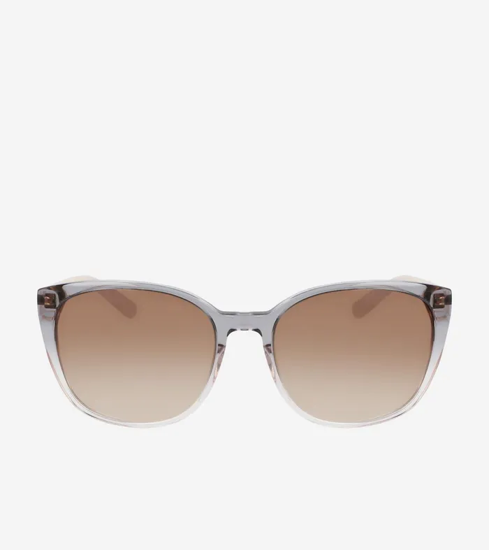 Women Flexible Square Cat Eye Sunglasses Taupe Fade Cole Haan Sunglasses