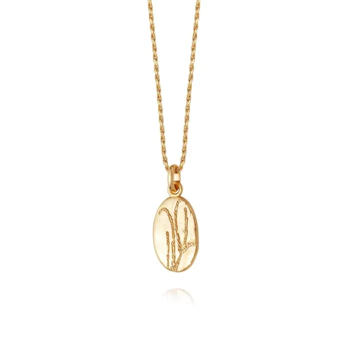 Women Flower Necklaces Daisy London Jewellery Lavender Flower Necklace 18Ct Gold Plate Women Flower Necklaces Daisy London Jewellery Lavender Flower Necklace 18Ct Gold Plate