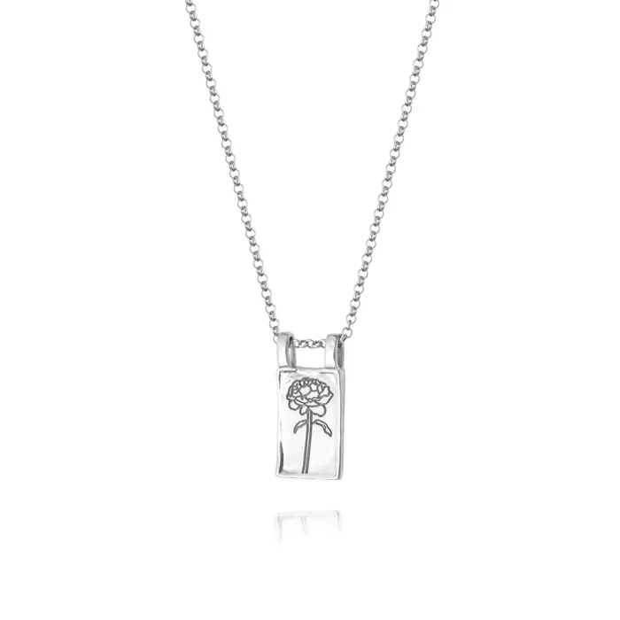 Women Flower Necklaces Daisy London Jewellery Rose Flower Necklace Sterling Silver Women Flower Necklaces Daisy London Jewellery Rose Flower Necklace Sterling Silver