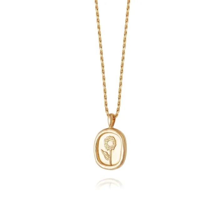 Women Flower Necklaces Daisy London Jewellery Sunflower Necklace 18Ct Gold Plate Women Flower Necklaces Daisy London Jewellery Sunflower Necklace 18Ct Gold Plate