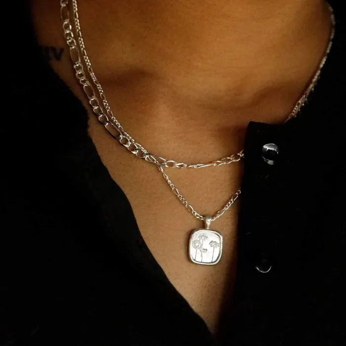 Women Flower Necklaces Daisy London Jewellery Wild Daisies Flower Necklace Sterling Silver