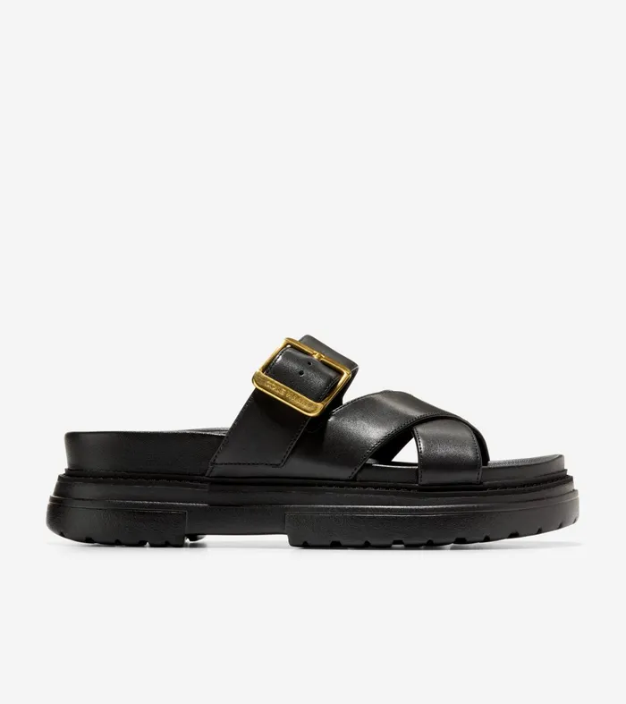 Women Fraya Slide Sandals Black Leather Cole Haan Sandals