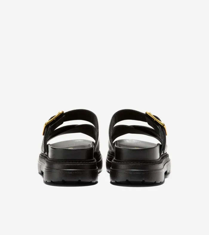 Women Fraya Slide Sandals Black Leather Cole Haan Sandals