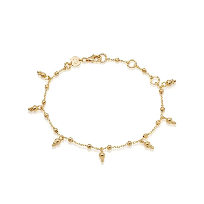 Women Friendship Bracelets Daisy London Jewellery Stacked Beaded Charm Bracelet 18Ct Gold Plate Women Friendship Bracelets Daisy London Jewellery Stacked Beaded Charm Bracelet 18Ct Gold Plate