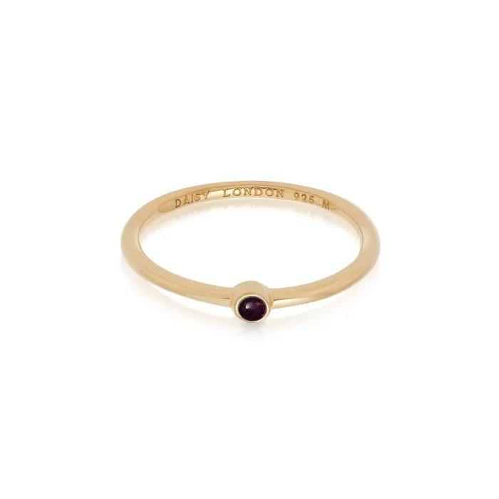 Women Gemstone Rings Daisy London Jewellery Amethyst Healing Stone Ring 18Ct Gold Plate Women Gemstone Rings Daisy London Jewellery Amethyst Healing Stone Ring 18Ct Gold Plate