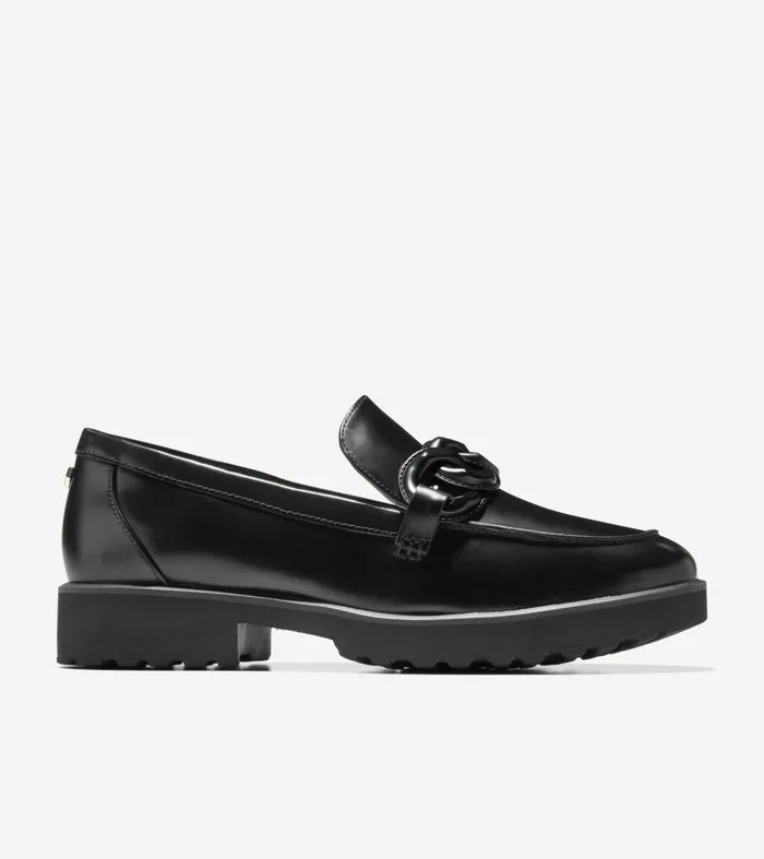 Women Geneva Chain Loafers Black Cole Haan Loafers and Drivers