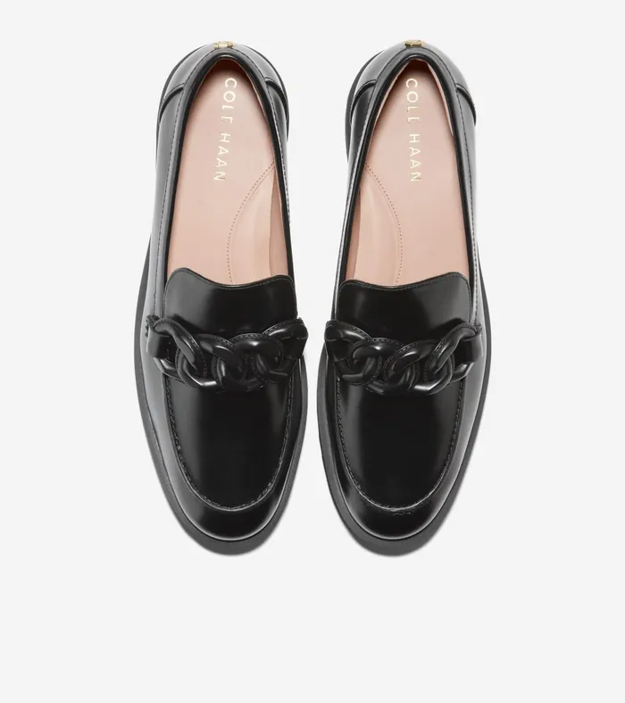 Women Geneva Chain Loafers Black Cole Haan Loafers and Drivers