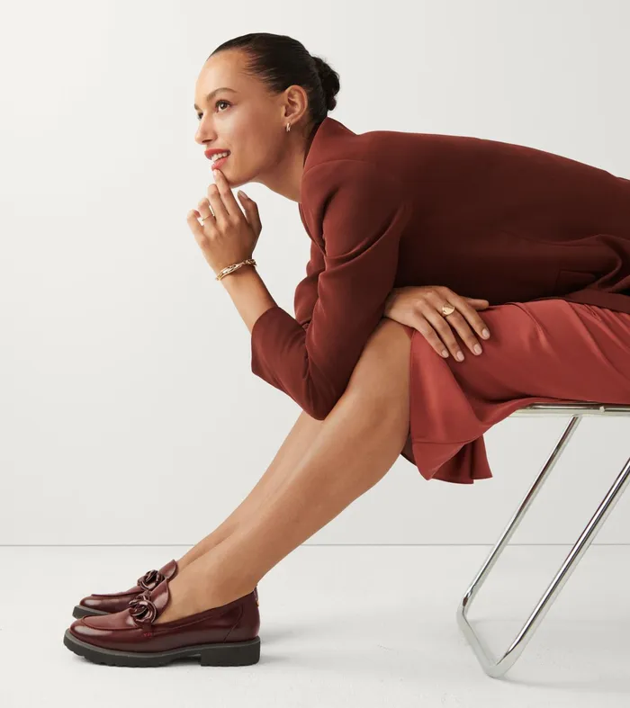 Women Geneva Chain Loafers Bloodstone Cole Haan Loafers and Drivers