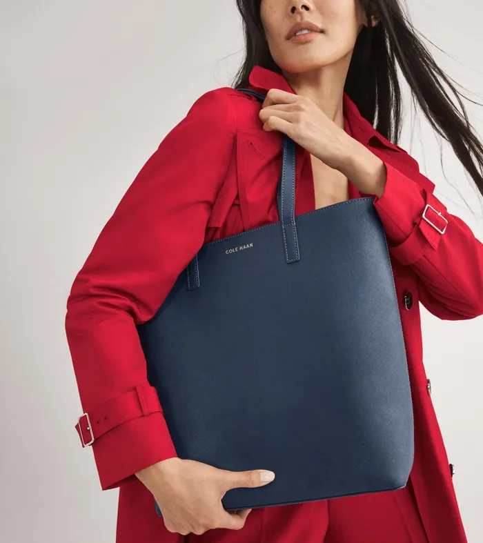 Women Go Anywhere Tote Bag Blazer Blue Cole Haan Tote Bags