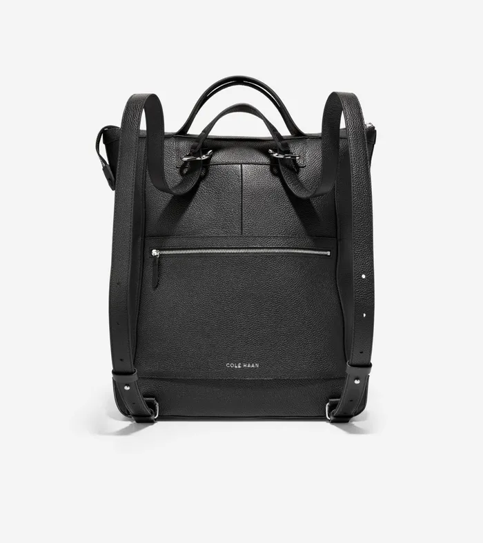 Women Grand Ambition Convertible Backpack Black Cole Haan Backpacks