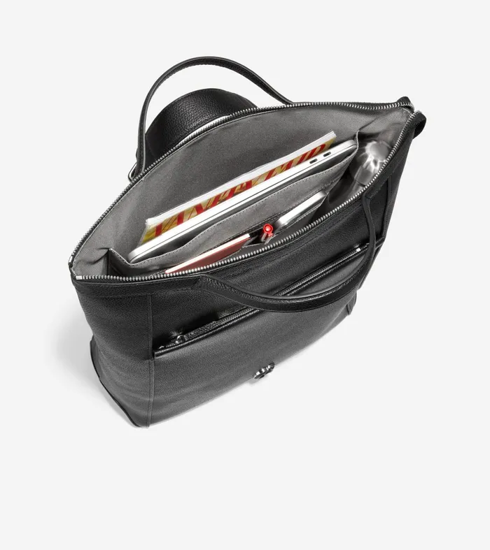 Women Grand Ambition Convertible Backpack Black Cole Haan Backpacks