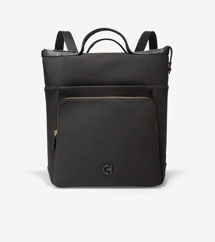 Women Grand Ambition Neoprene Backpack Black Cole Haan Backpacks