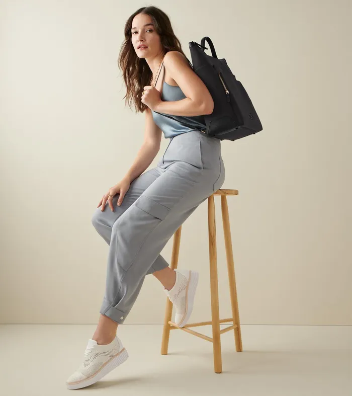 Women Grand Ambition Neoprene Backpack Black Cole Haan Backpacks