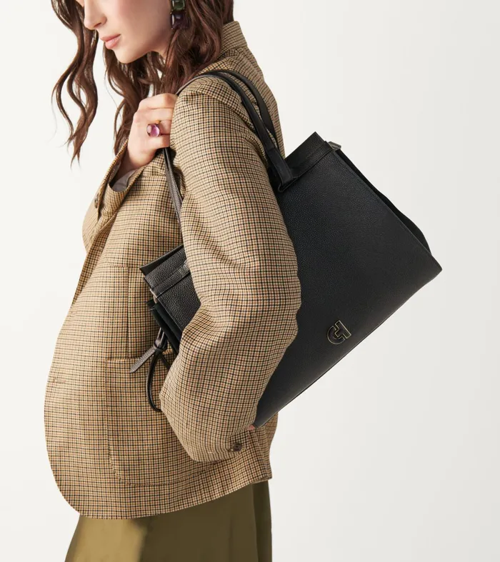 Women Grand Ambition SideCinch Satchel Black Cole Haan Shoulder Bags