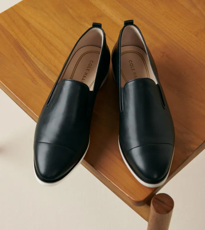 Women Grand Ambition SlipOn Loafer Black Leather Cole Haan Loafers and Drivers