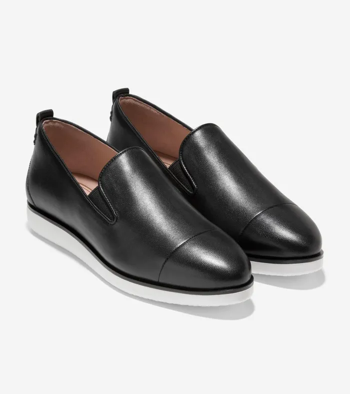 Women Grand Ambition SlipOn Loafer Black Leather Cole Haan Loafers and Drivers