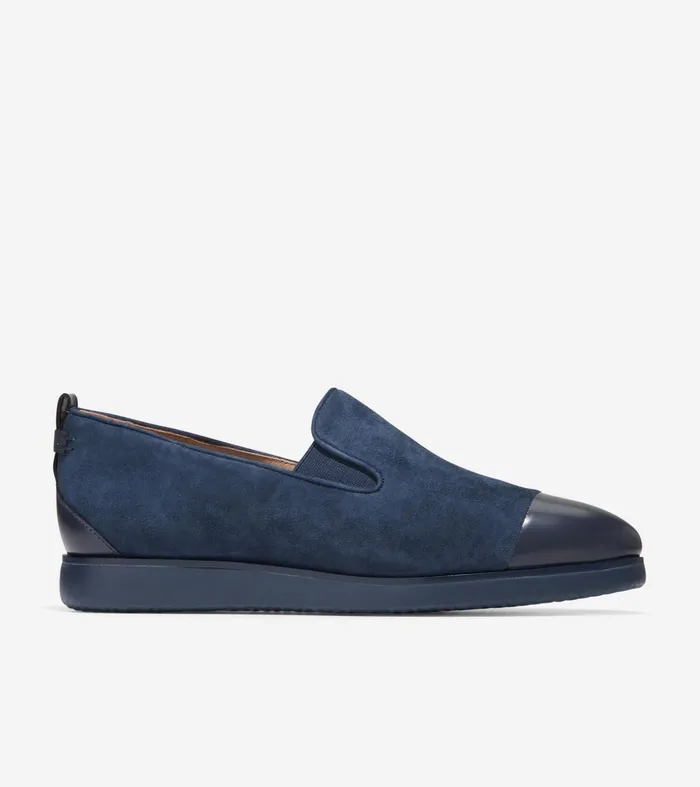 Women Grand Ambition SlipOn Loafer Navy Blazer Suede Cole Haan Loafers and Drivers Women Grand Ambition SlipOn Loafer Navy Blazer Suede Cole Haan Loafers and Drivers