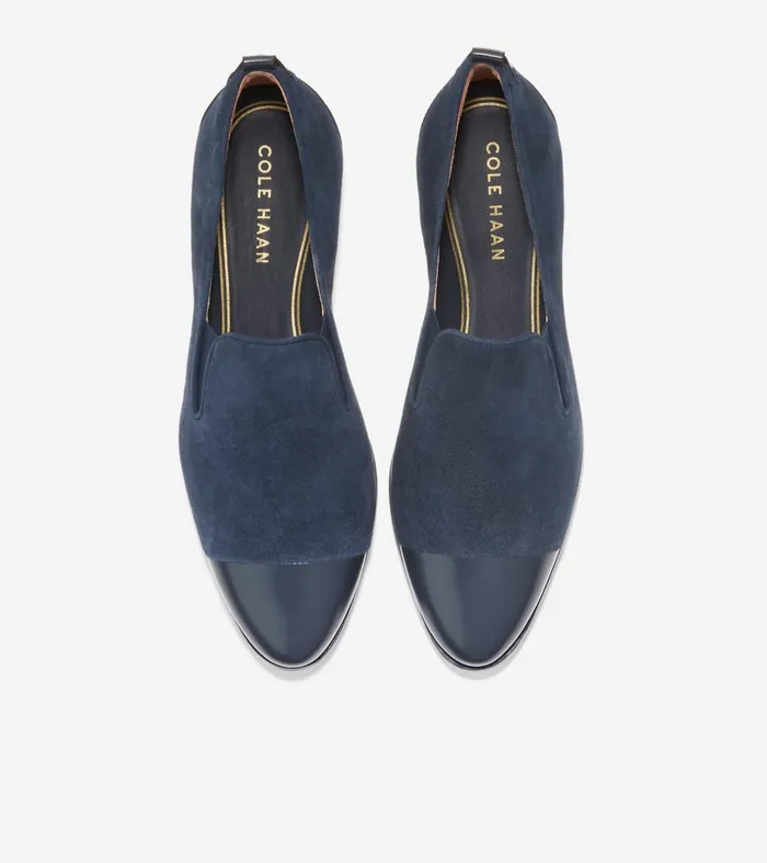 Women Grand Ambition SlipOn Loafer Navy Blazer Suede Cole Haan Loafers and Drivers