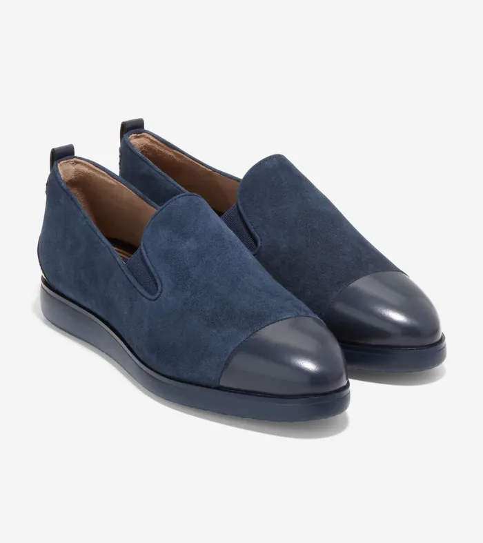 Women Grand Ambition SlipOn Loafer Navy Blazer Suede Cole Haan Loafers and Drivers
